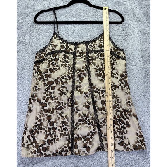 Womens Vintage Y2K Large Cheetah Leopard Print Lace Tank Cami Top HIP Never Worn - Picture 4 of 10